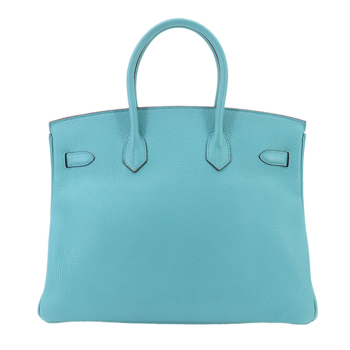 Birkin 35 Taurillon Clemence Blue Saint Cyr Purse