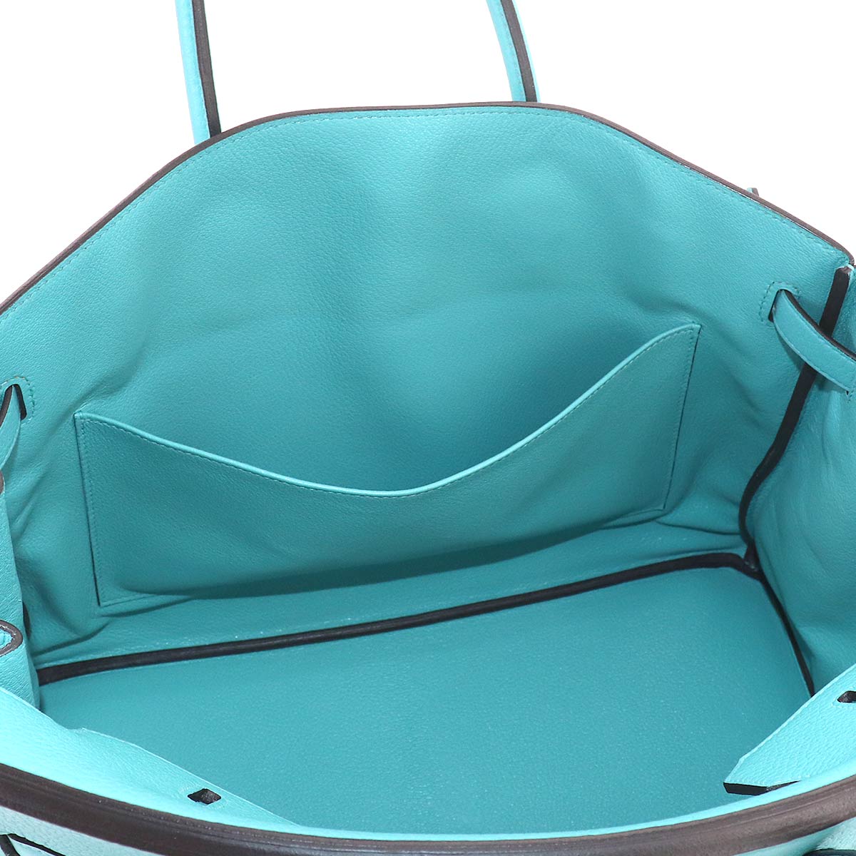 Birkin 35 Taurillon Clemence Blue Saint Cyr Purse