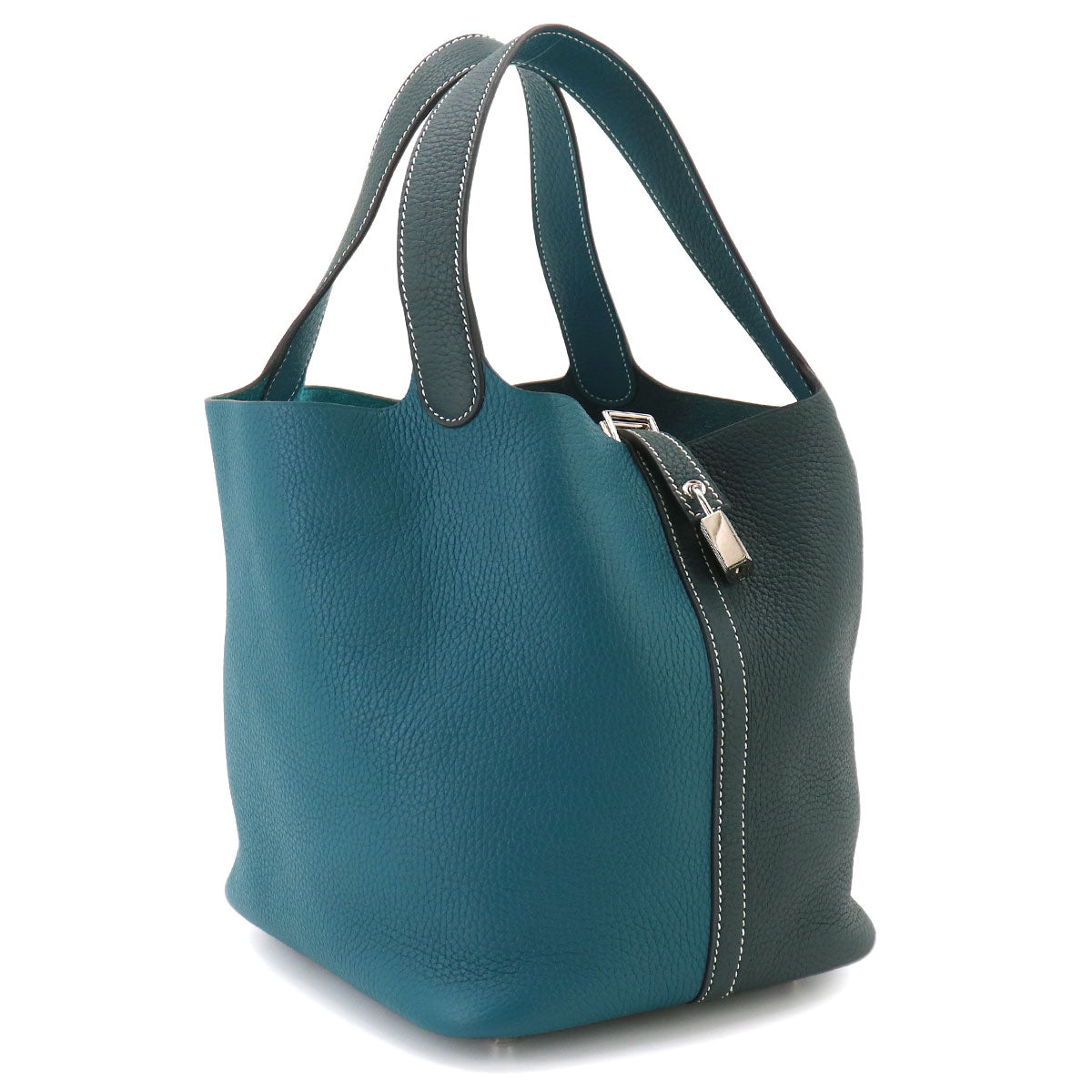 Picotin Lock Casaque MM Hand Bag Taurillon Clemence Vert cypres