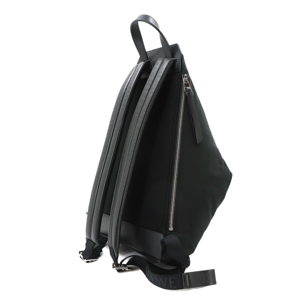 Convertible Backpack Nylon Leather Black B777W22X02 Purse