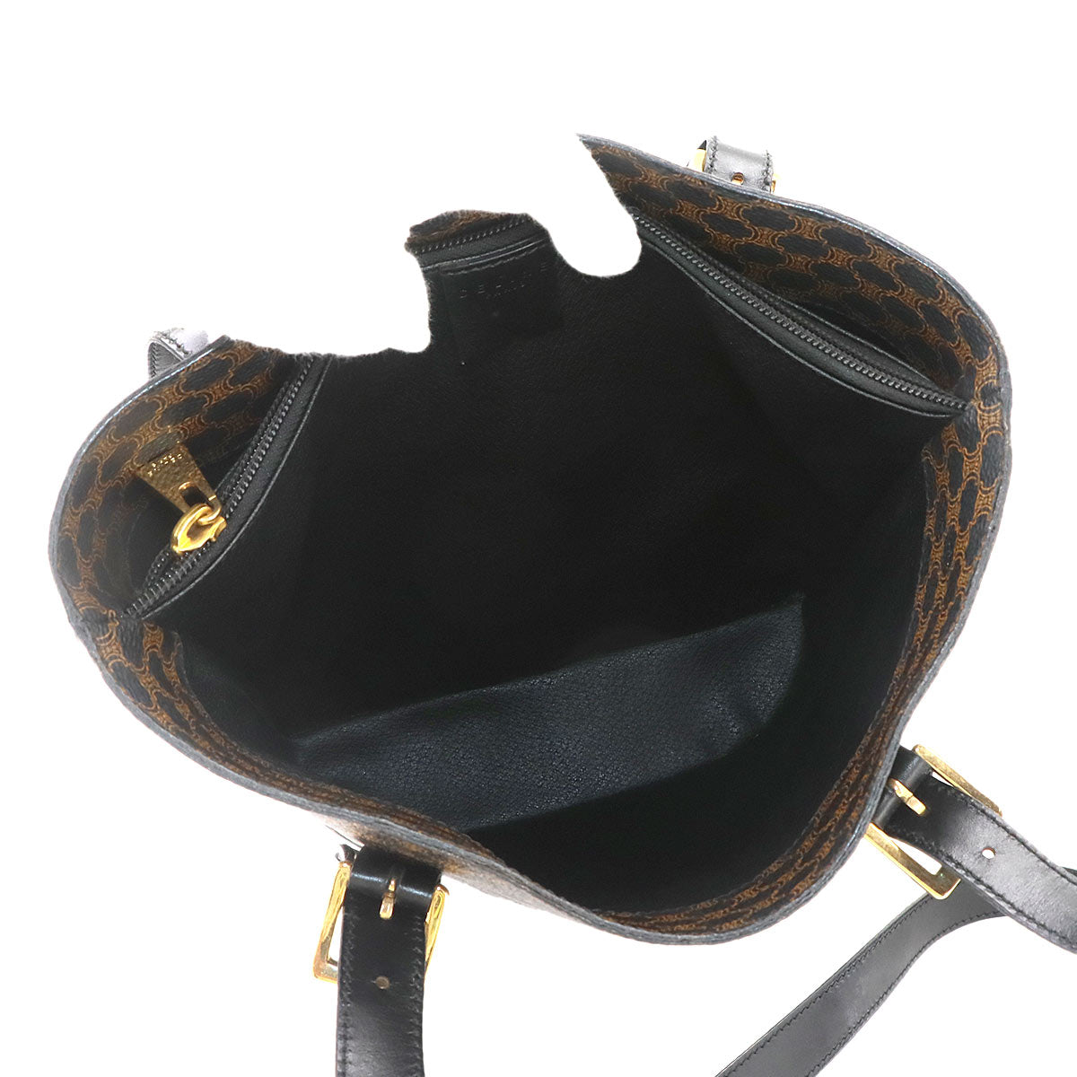 Macadam Tote Bag PVC Leather Black Brown Vintage Purse