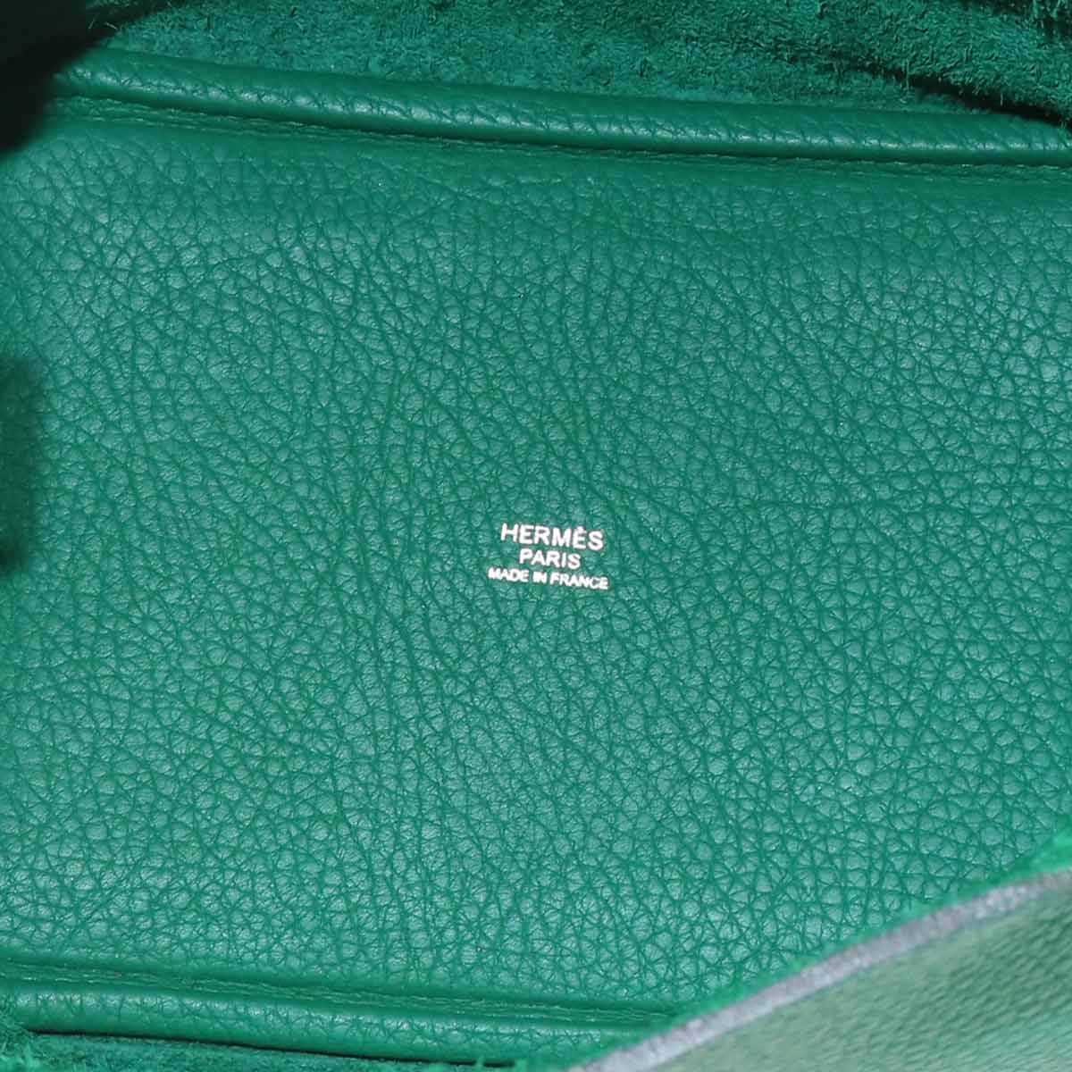 Picotin Lock PM Hand Bag Taurillon Clemence Vert vertigo Y