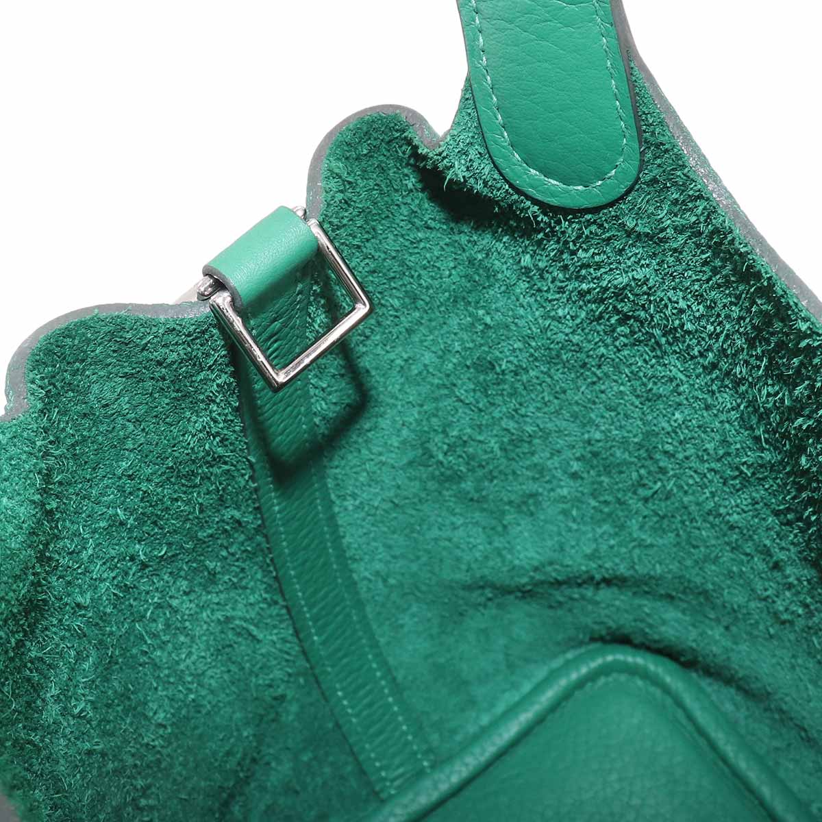 Picotin Lock PM Hand Bag Taurillon Clemence Vert vertigo Y