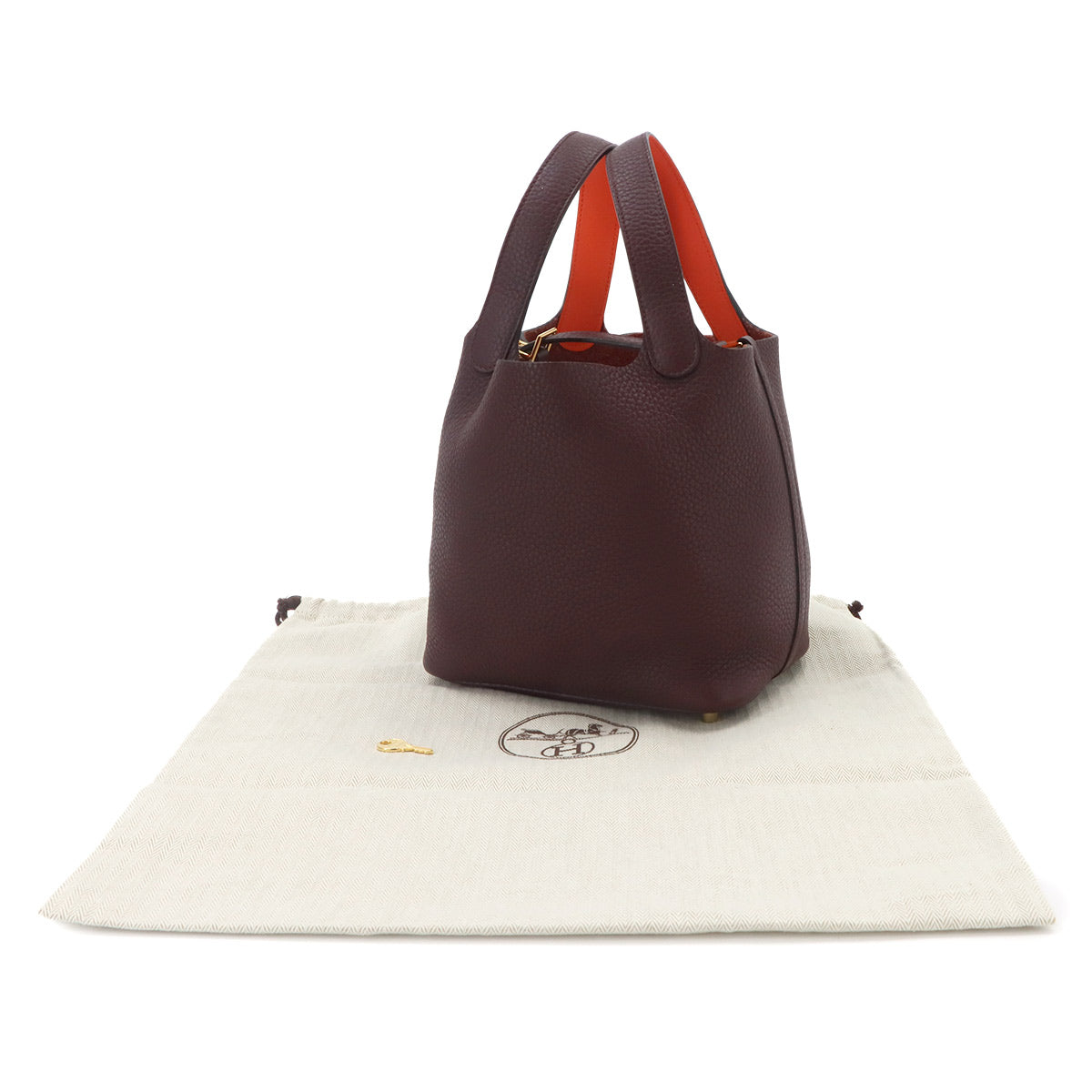 Picotin Lock Eclat 18 PM Hand Bag Taurillon Clemence Swift Prune