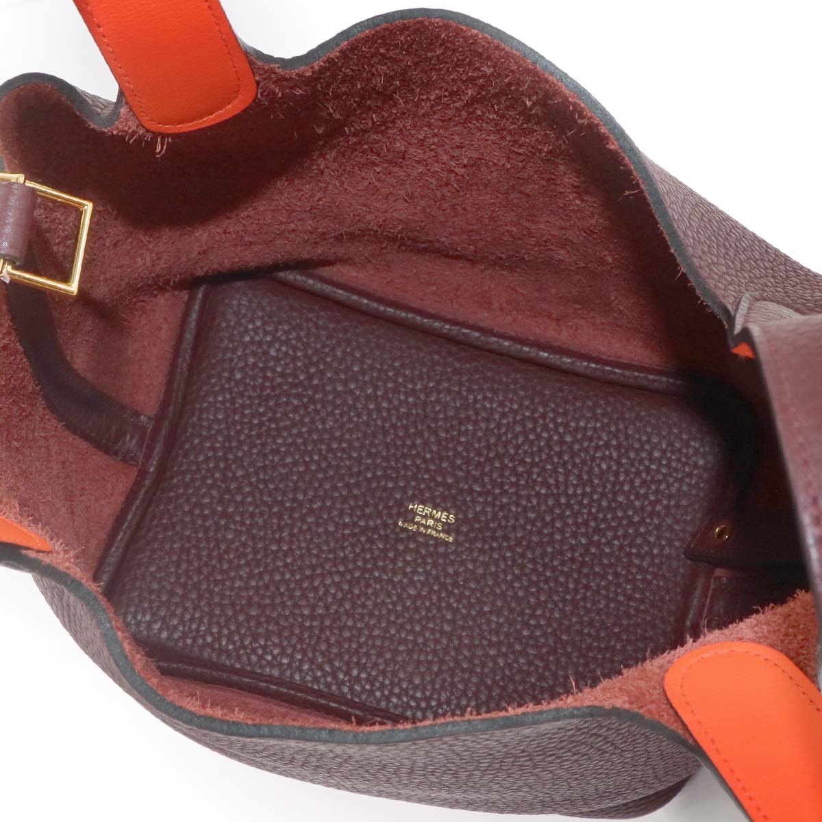 Picotin Lock Eclat 18 PM Hand Bag Taurillon Clemence Swift Prune