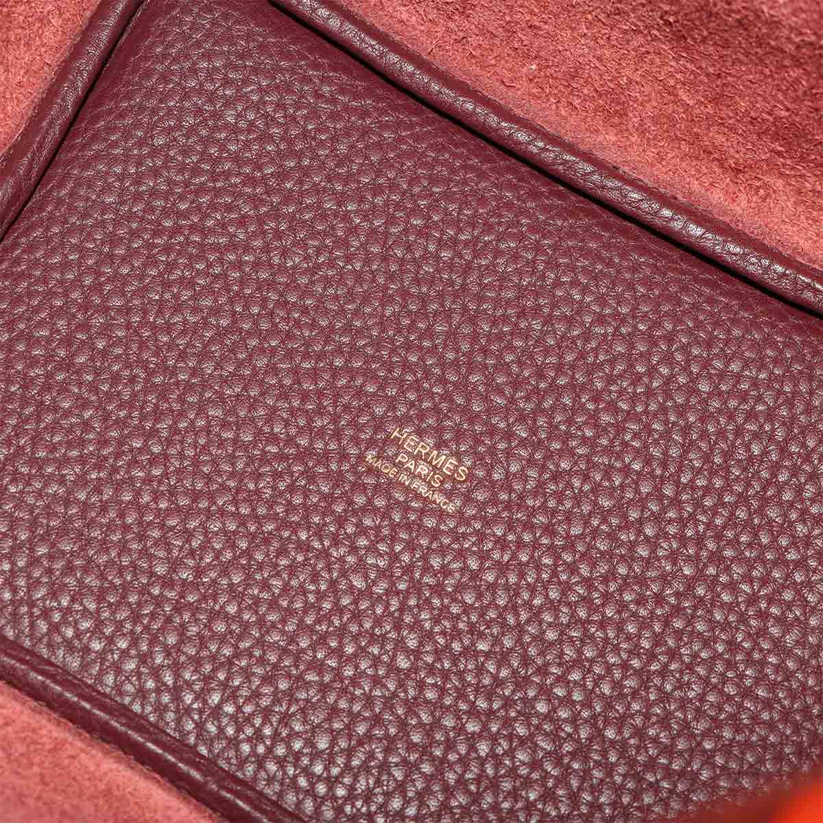 Picotin Lock Eclat 18 PM Hand Bag Taurillon Clemence Swift Prune