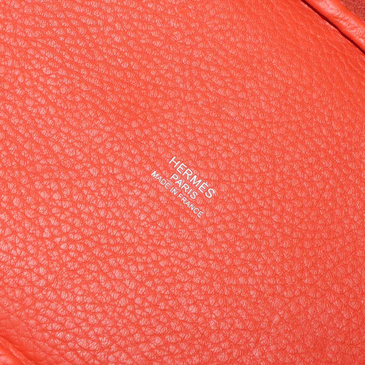Picotin Lock PM Hand Bag Taurillon Clemence Orange Poppy