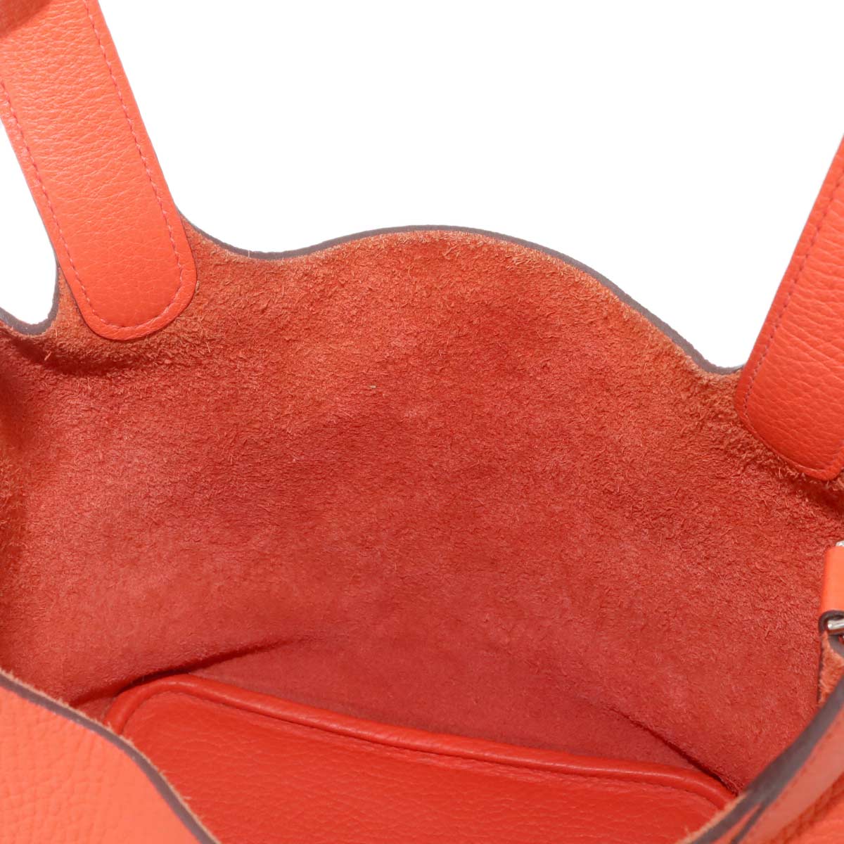 Picotin Lock PM Hand Bag Taurillon Clemence Orange Poppy