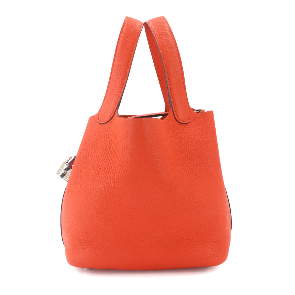 Picotin Lock PM Hand Bag Taurillon Clemence Orange Poppy