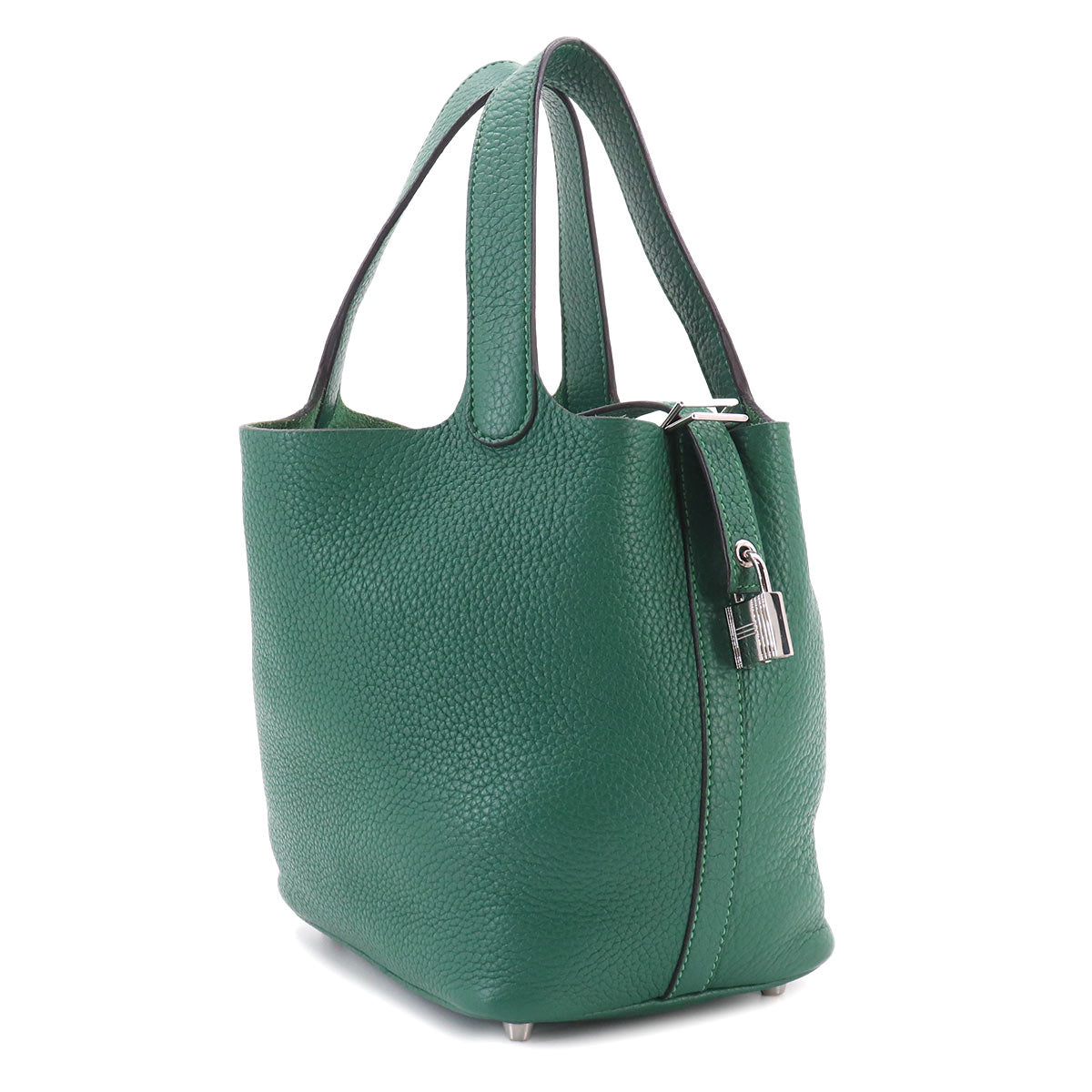 Picotin Lock PM Hand Bag Taurillon Clemence Malachite