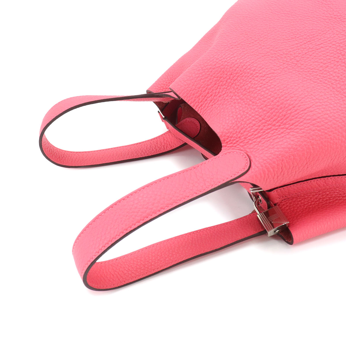 Picotin Lock MM Hand Bag Taurillon Clemence Rose azalee