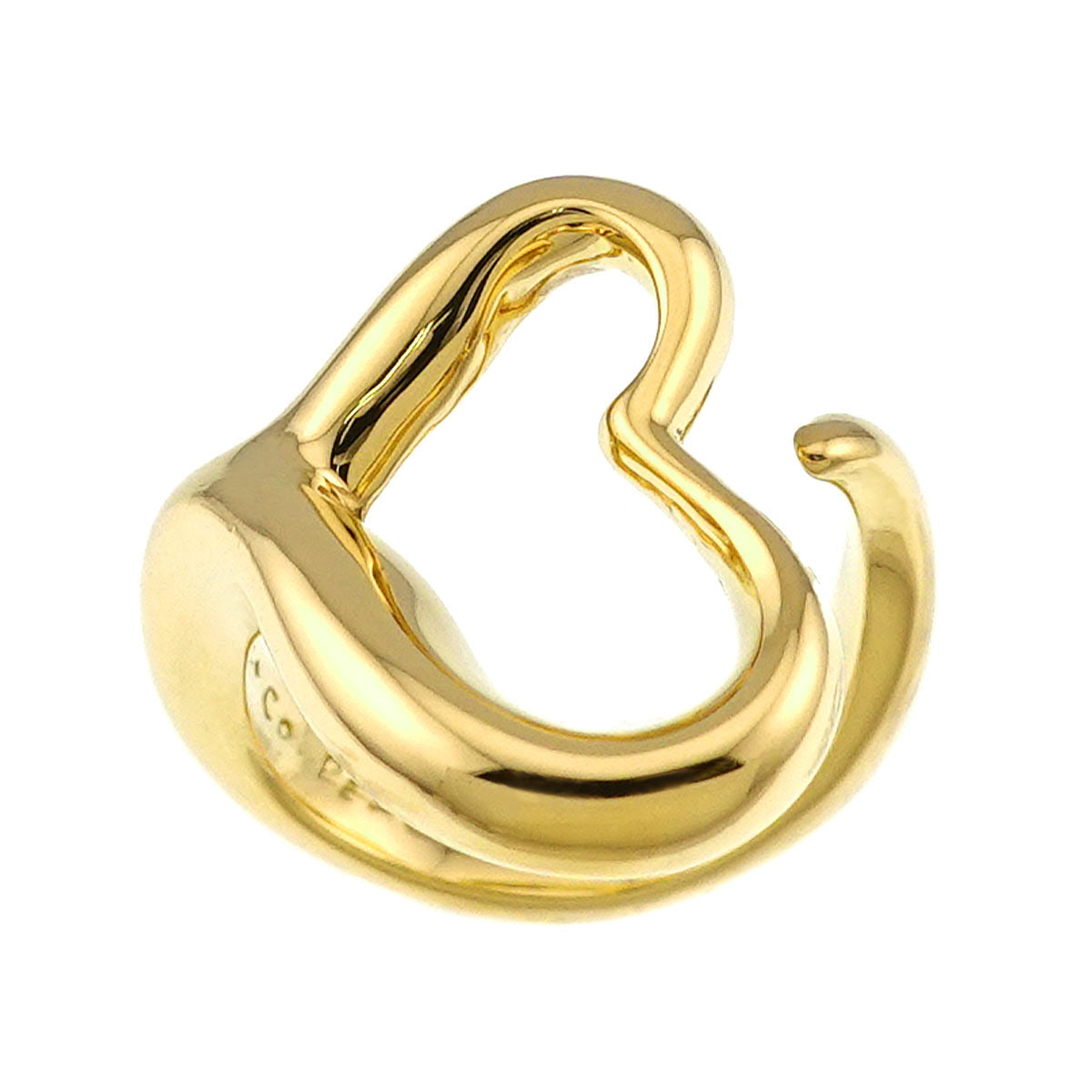 Open Heart Ring 18K YG 750 Size4-4.5(US)