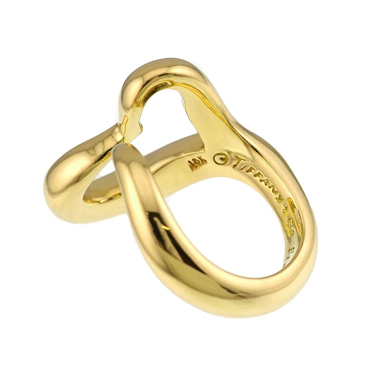 Open Heart Ring 18K YG 750 Size4-4.5(US)