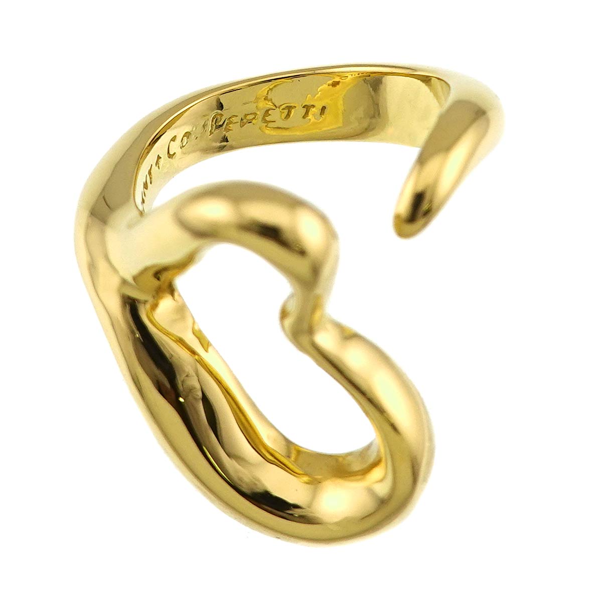Open Heart Ring 18K YG 750 Size4-4.5(US)