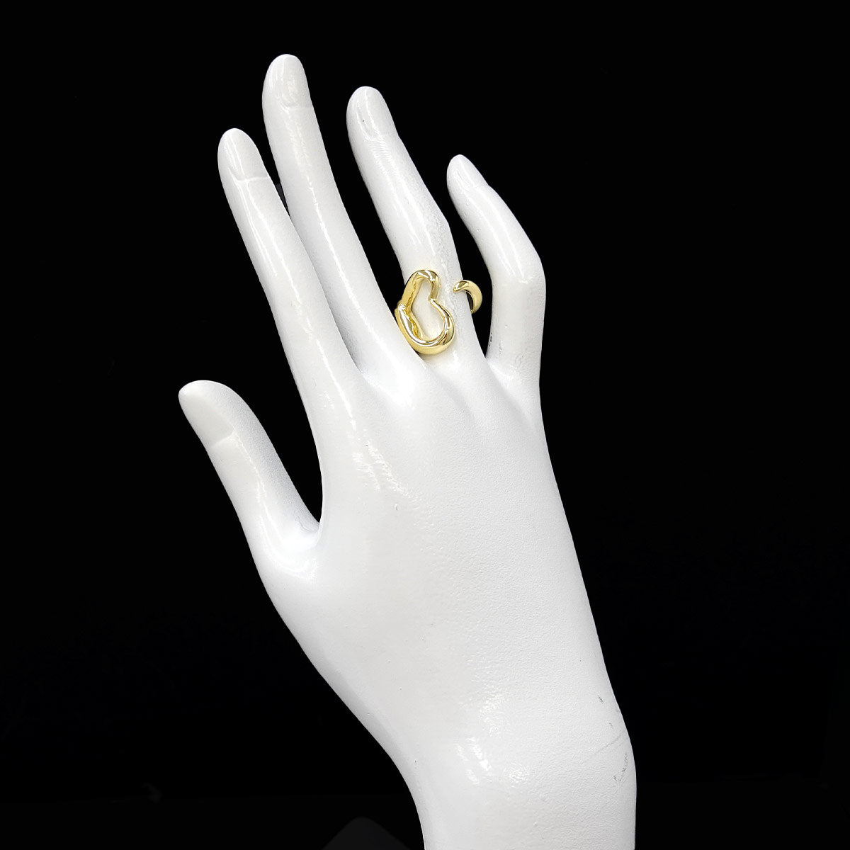 Open Heart Ring 18K YG 750 Size4-4.5(US)