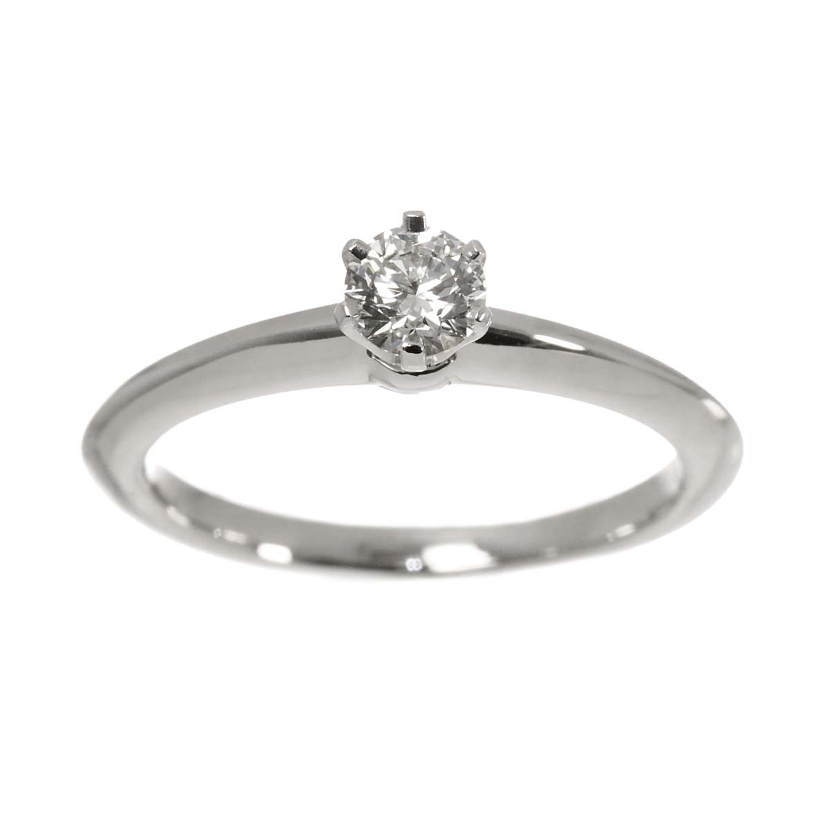 Diamond 0.28ct I/VS1/EX Ring Pt Platinum Size5.25-5.5(US)