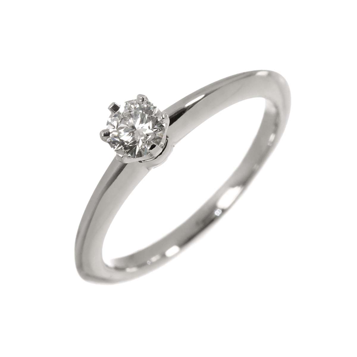 Diamond 0.28ct I/VS1/EX Ring Pt Platinum Size5.25-5.5(US)