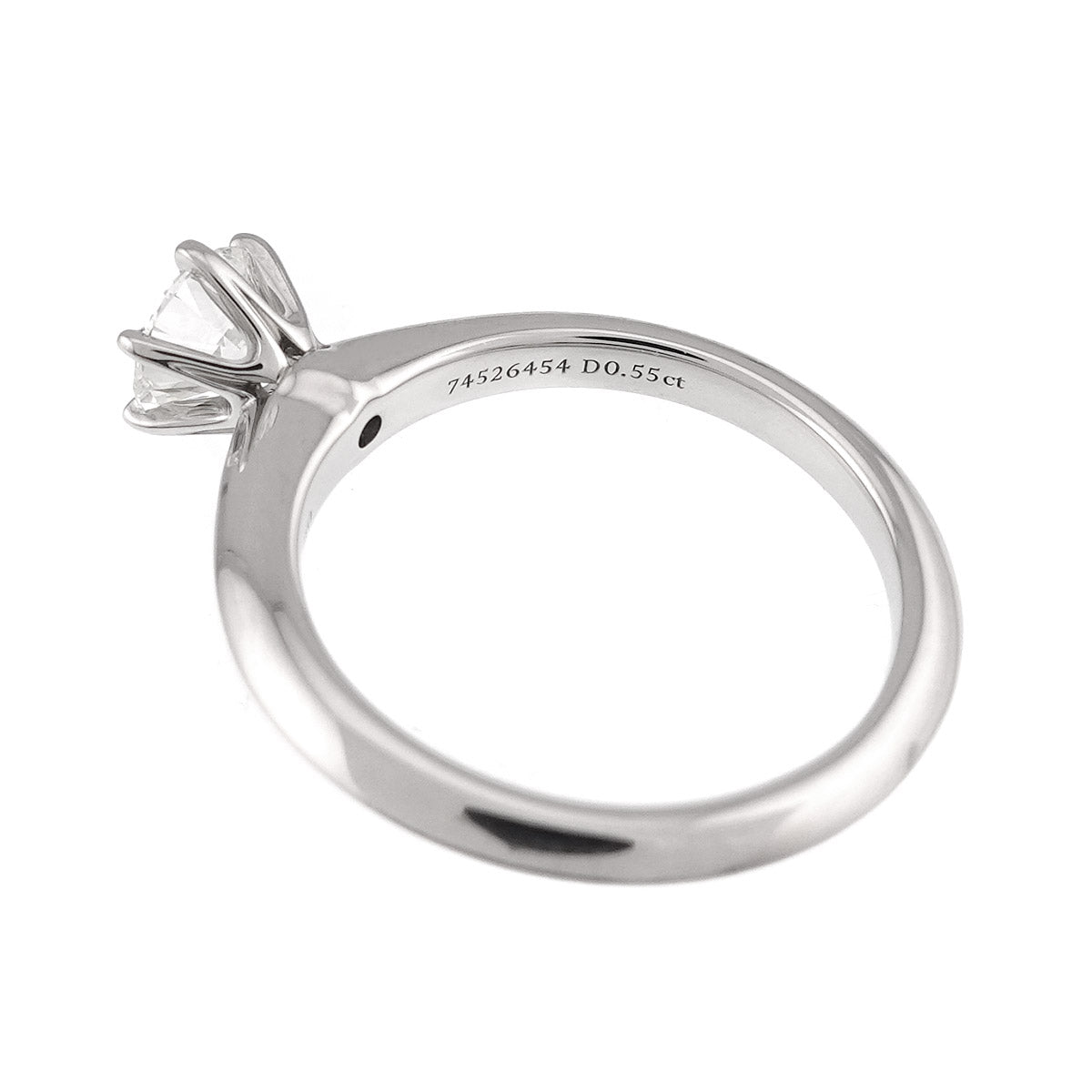 Diamond 0.55ct G/VS1/3EX Ring Platinum Size4.5(US)