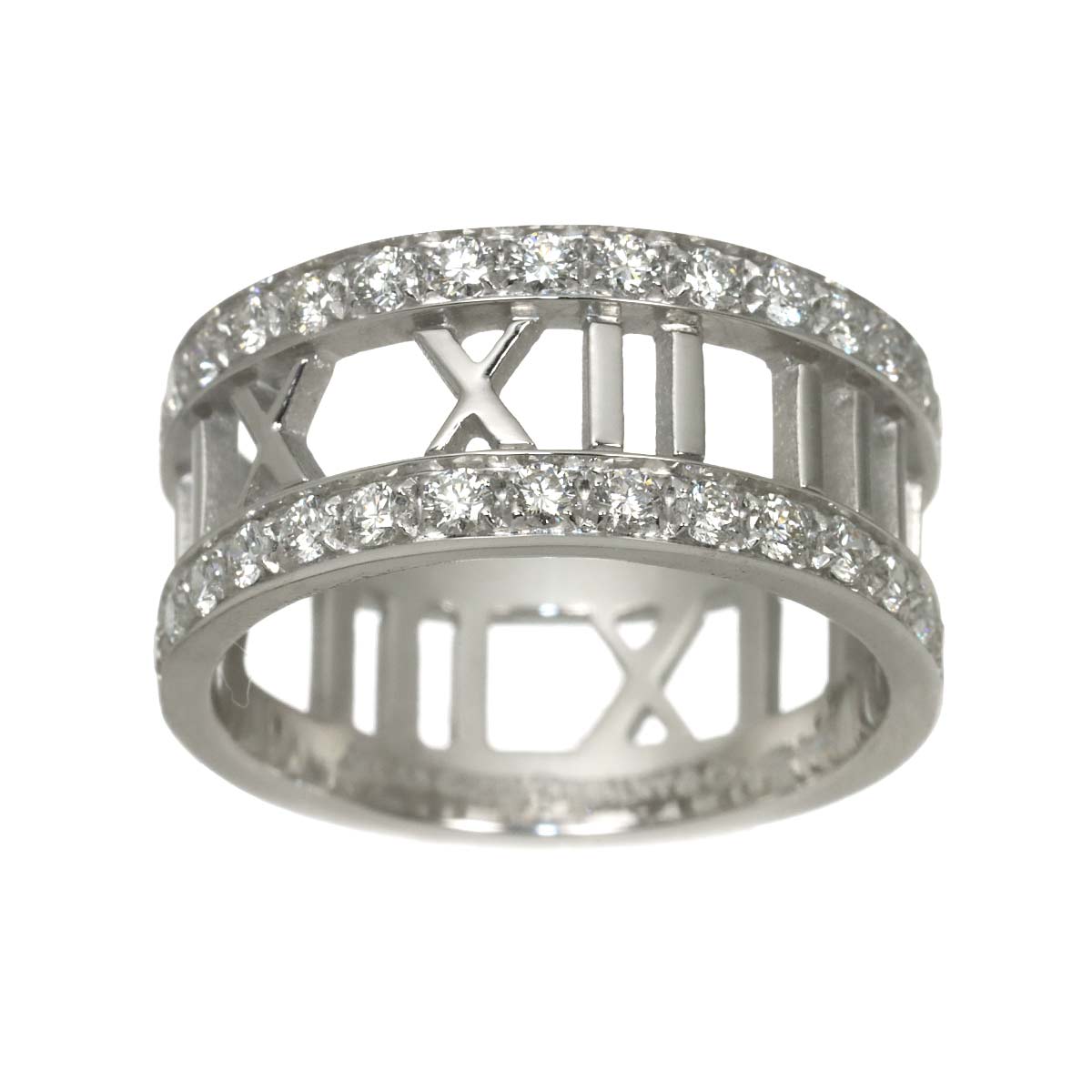 Atlas Open Diamond Ring 18K White Gold 750 size6-6.25(US)