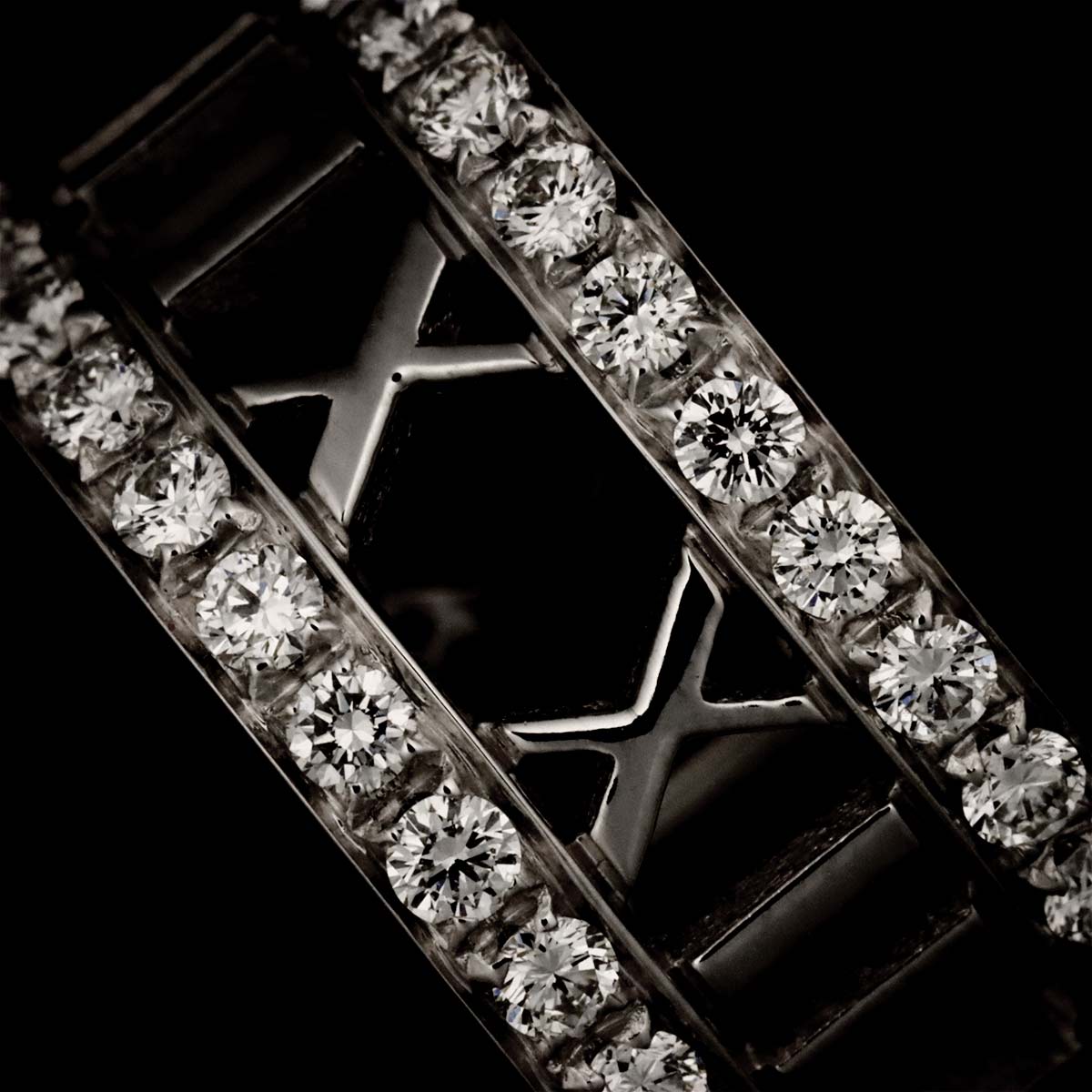 Atlas Open Diamond Ring 18K White Gold 750 size6-6.25(US)