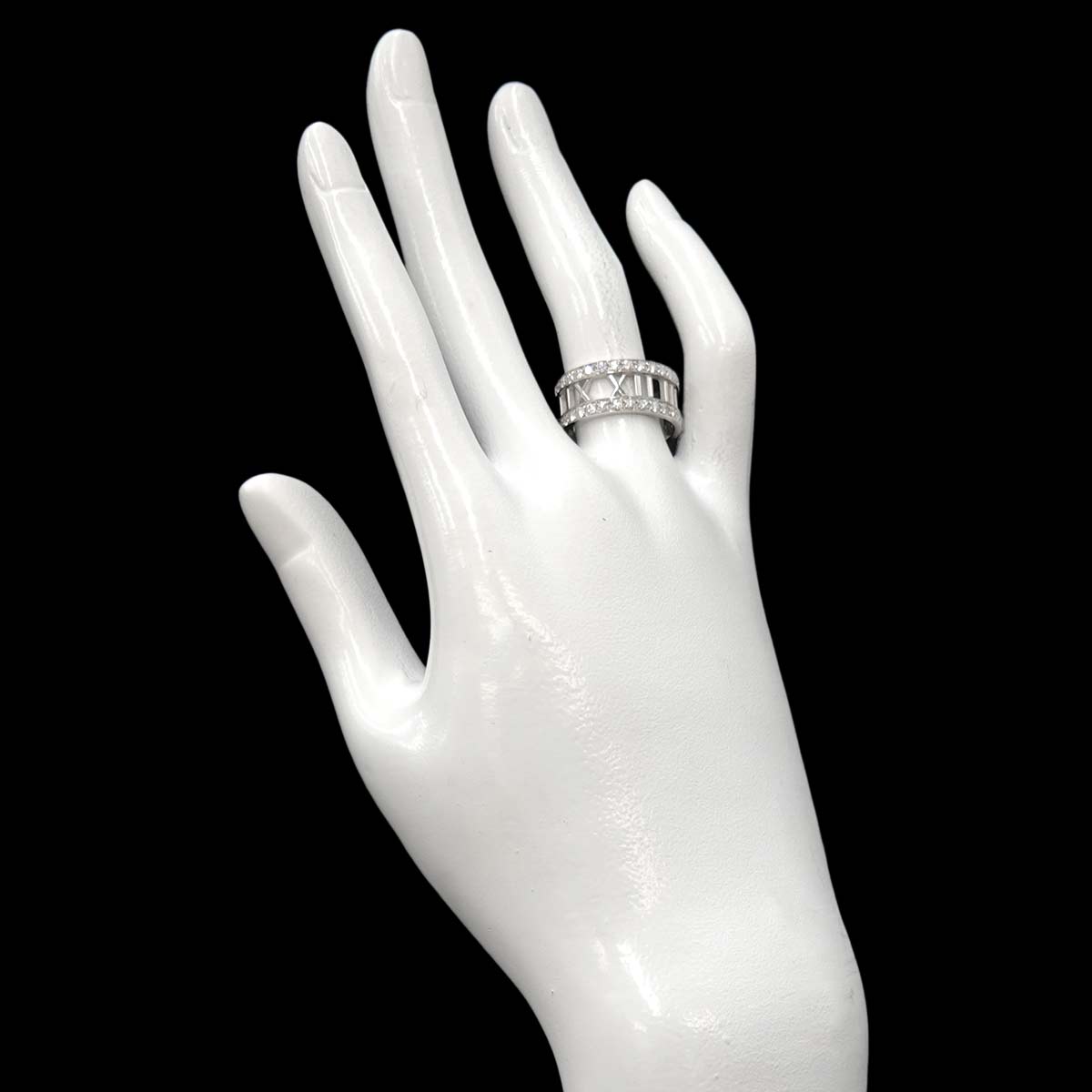 Atlas Open Diamond Ring 18K White Gold 750 size6-6.25(US)
