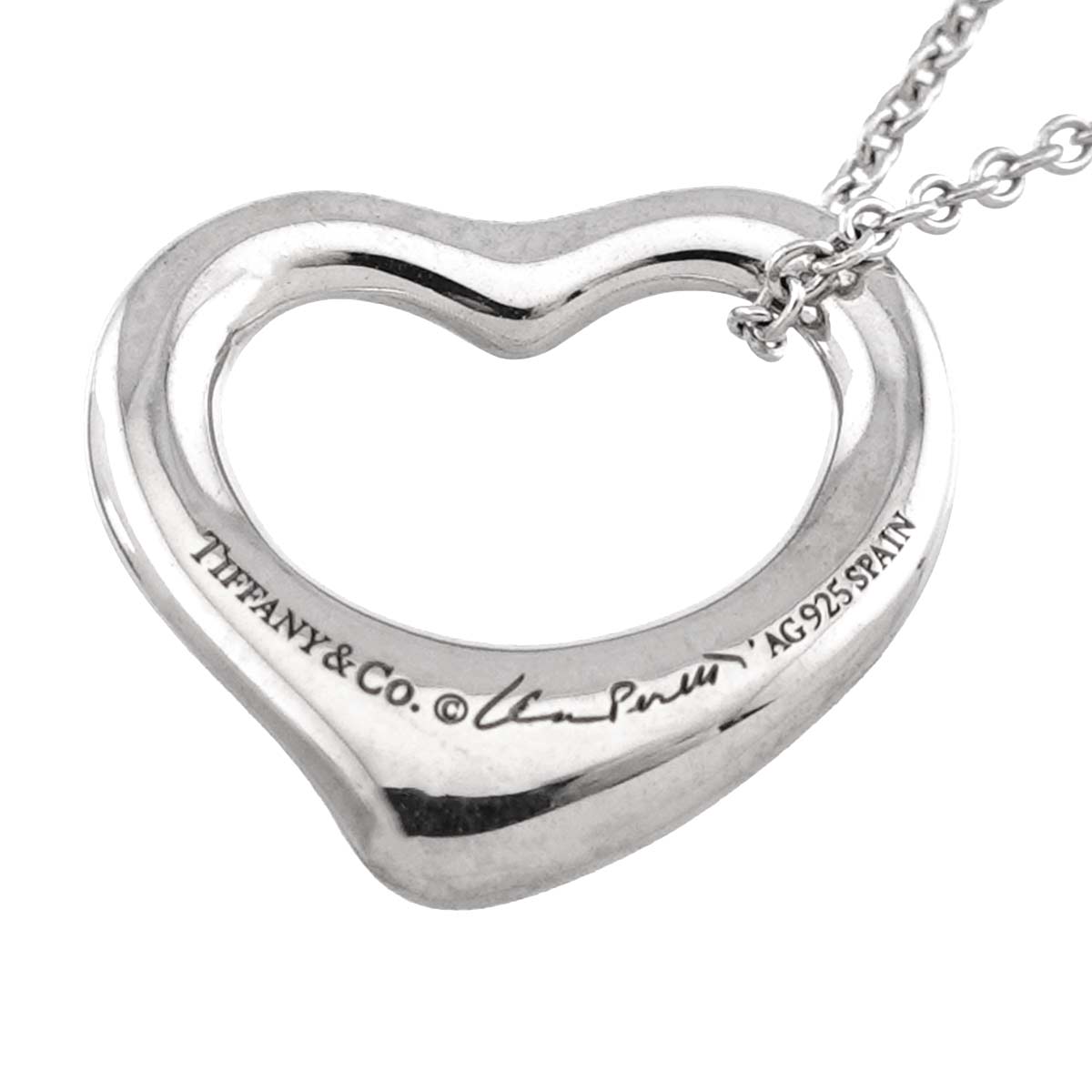 Open Heart Necklace Silver 925