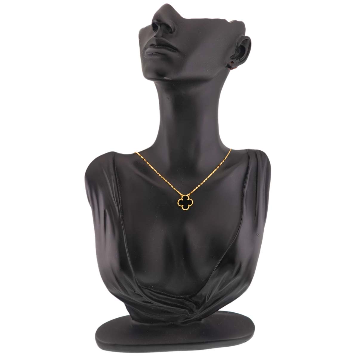 Vintage Alhambra Onyx Necklace 18K YG 750