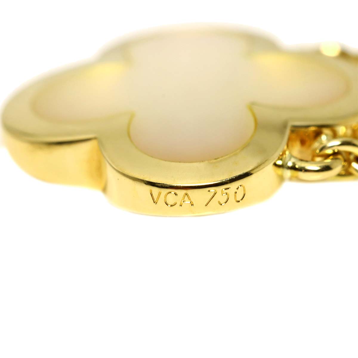 Pure Alhambra MOP Necklace 18K Yellow Gold 750