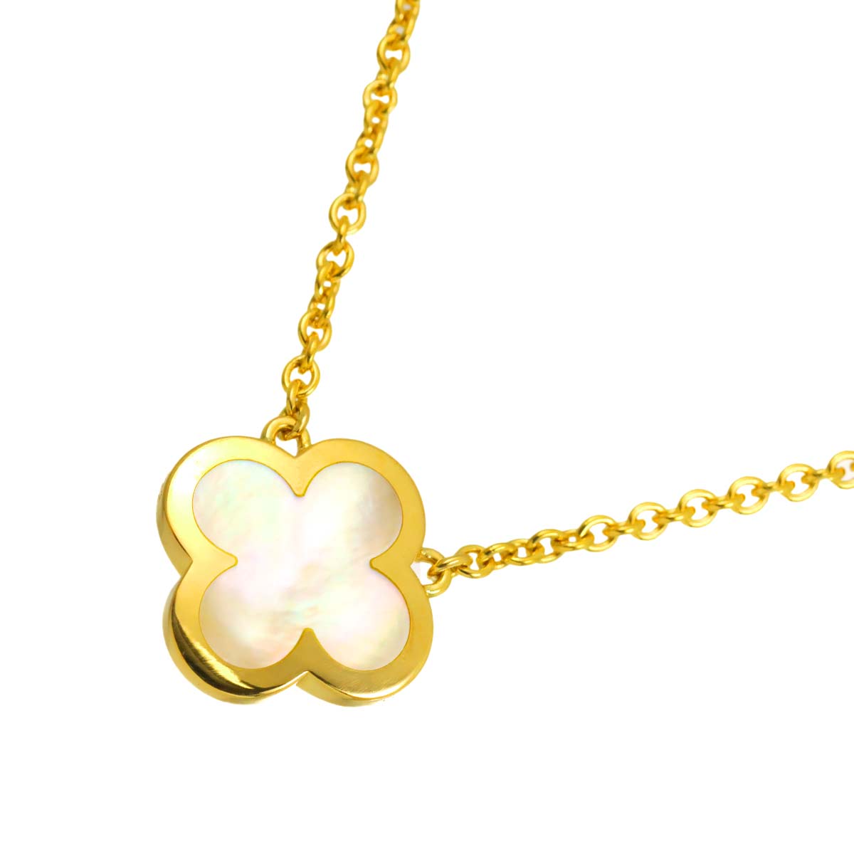 Pure Alhambra MOP Necklace 18K Yellow Gold 750