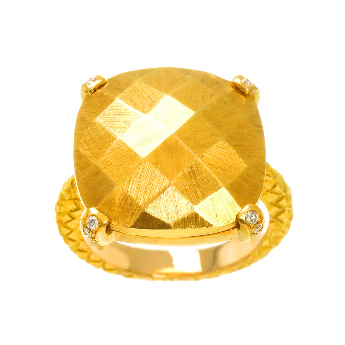 Diamond Ring 18K YG 750 5-5.25(US)
