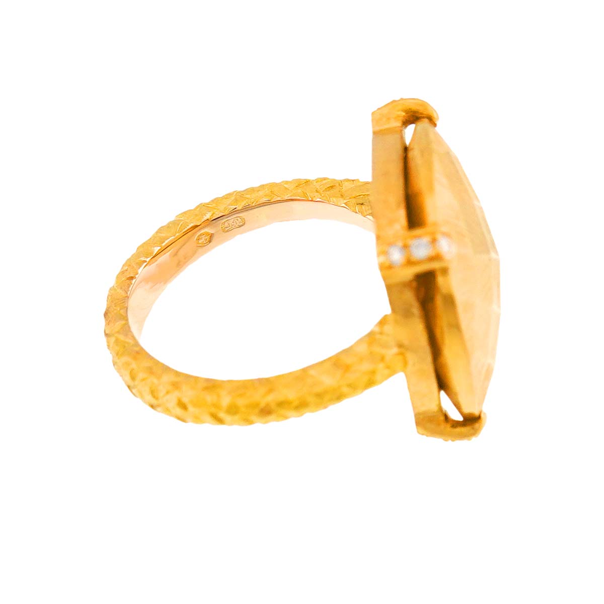 Diamond Ring 18K YG 750 5-5.25(US)