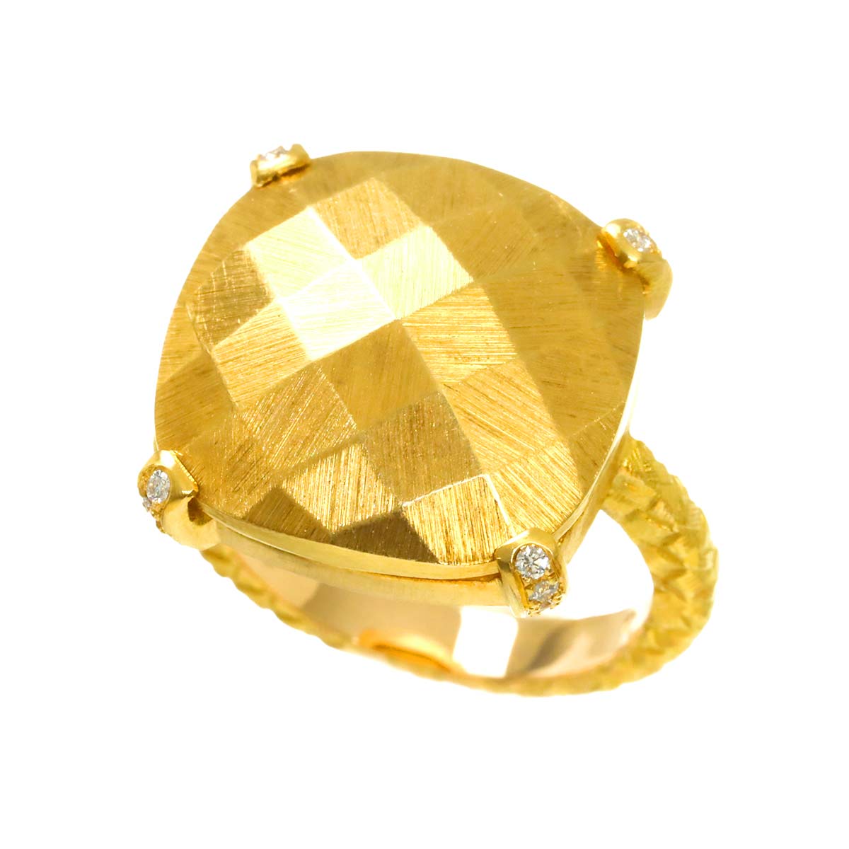 Diamond Ring 18K YG 750 5-5.25(US)
