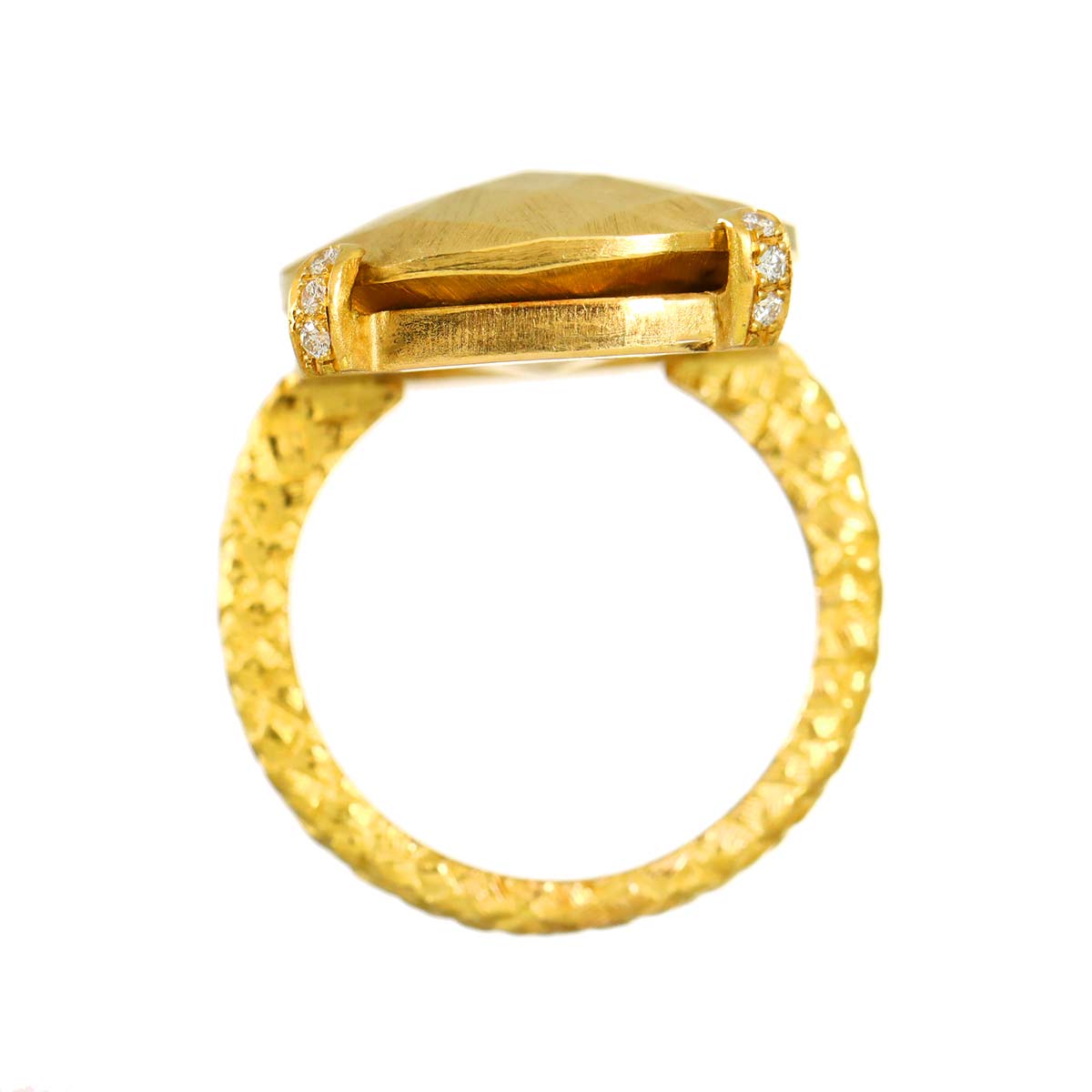 Diamond Ring 18K YG 750 5-5.25(US)