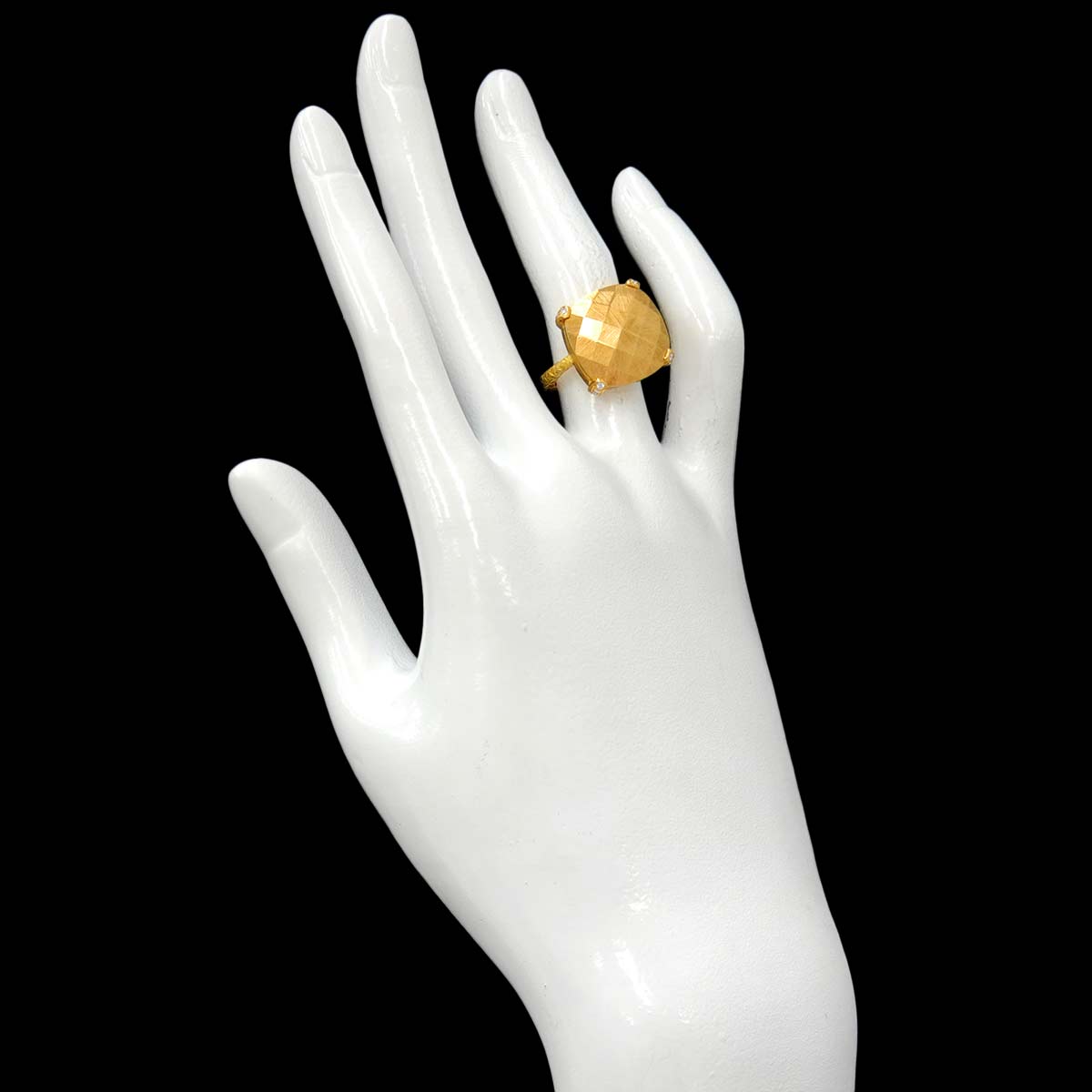 Diamond Ring 18K YG 750 5-5.25(US)