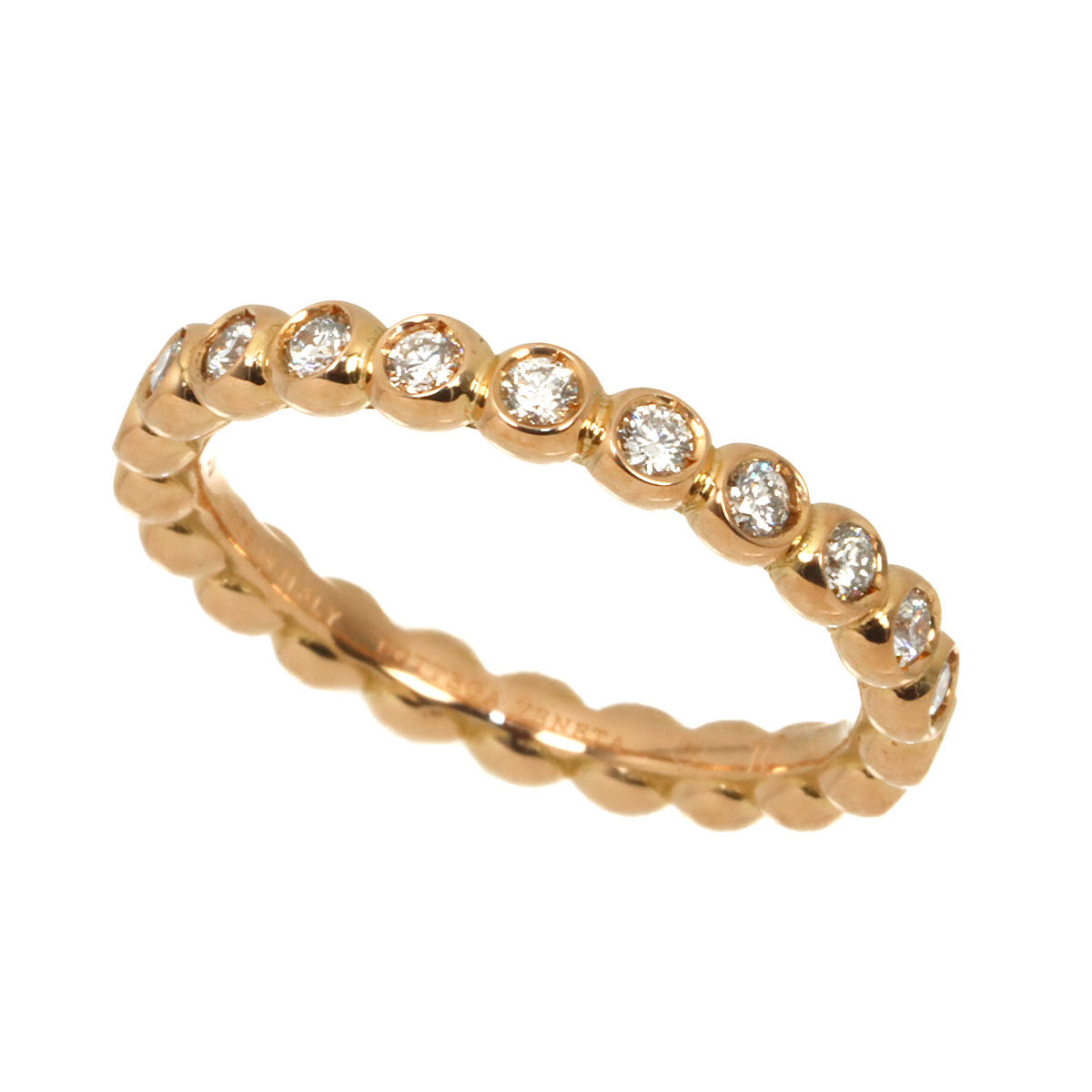 Diamond Ring 18K PG 750 size10 5.25(US)