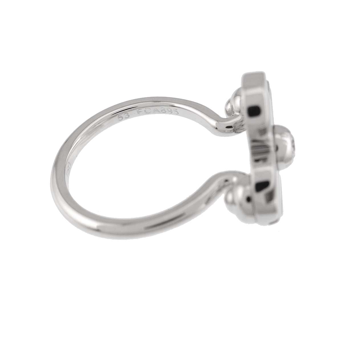 Petit Bague Diamond Ring 18K WG 750 size53 6.25-6.5(US)