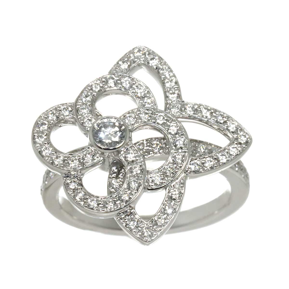 Fleur Aldant Diamond Ring 18K WG size54 6.75(US)
