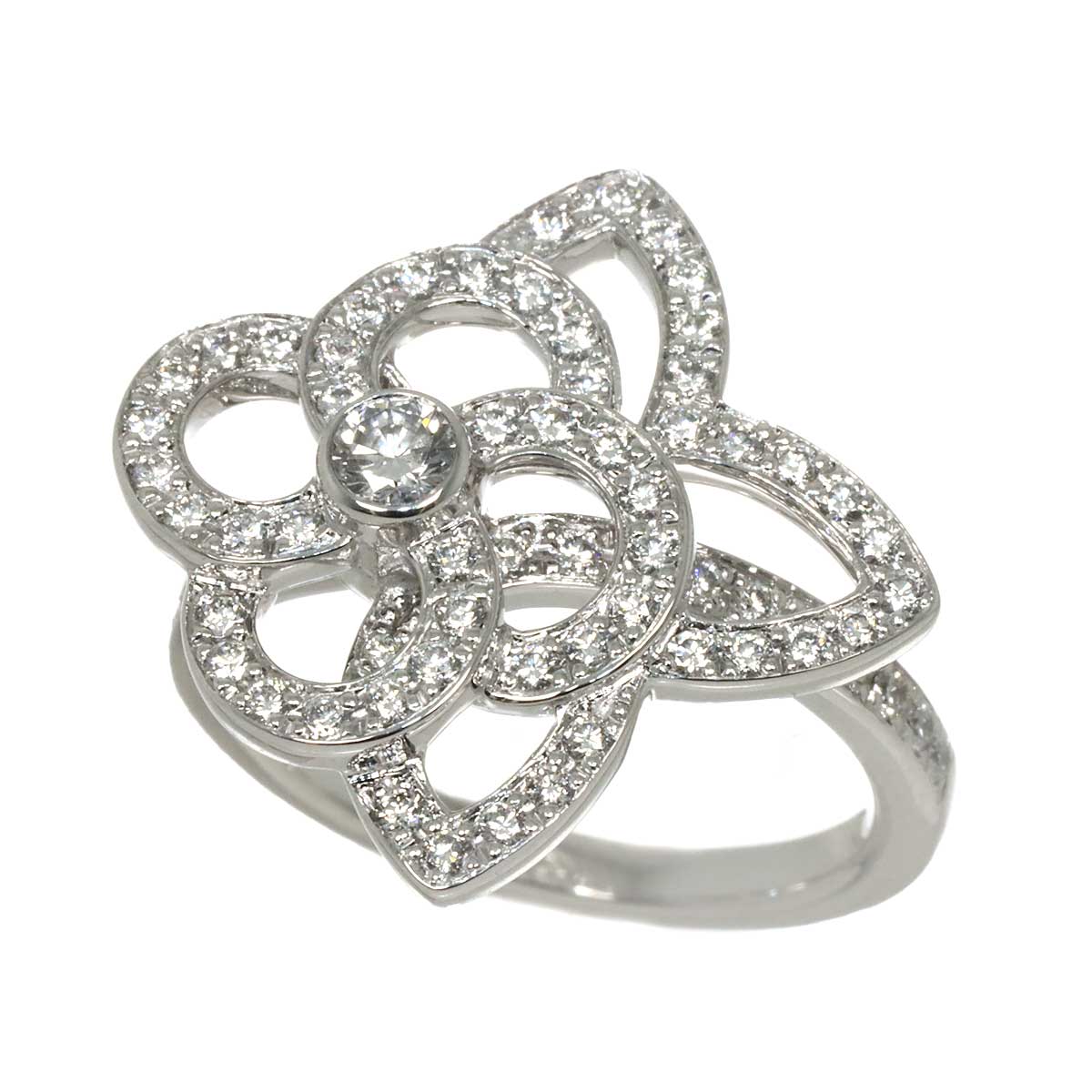 Fleur Aldant Diamond Ring 18K WG size54 6.75(US)