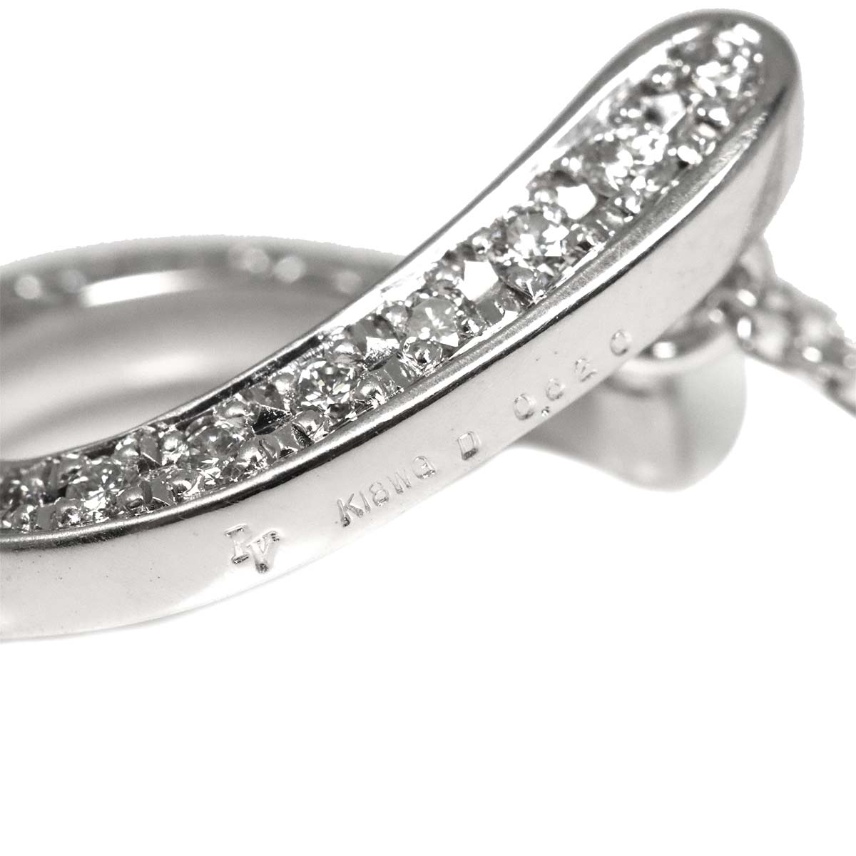 Diamond 0.620ct Necklace 18K White Gold 750