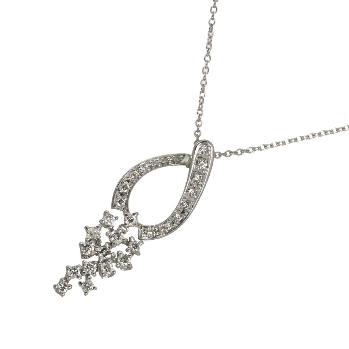 Diamond 0.620ct Necklace 18K White Gold 750
