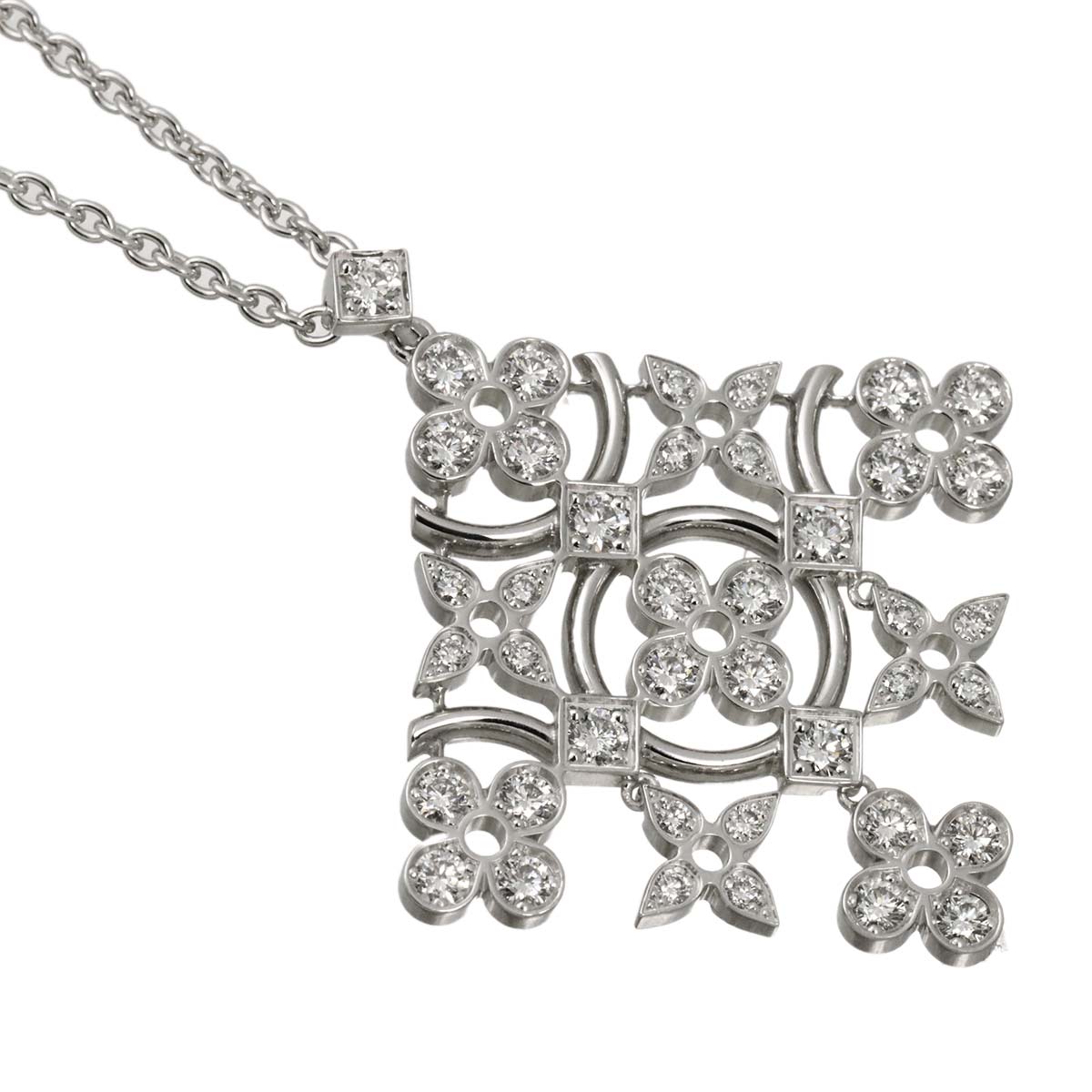 Dentelle Diamond Necklace 18K WG 750