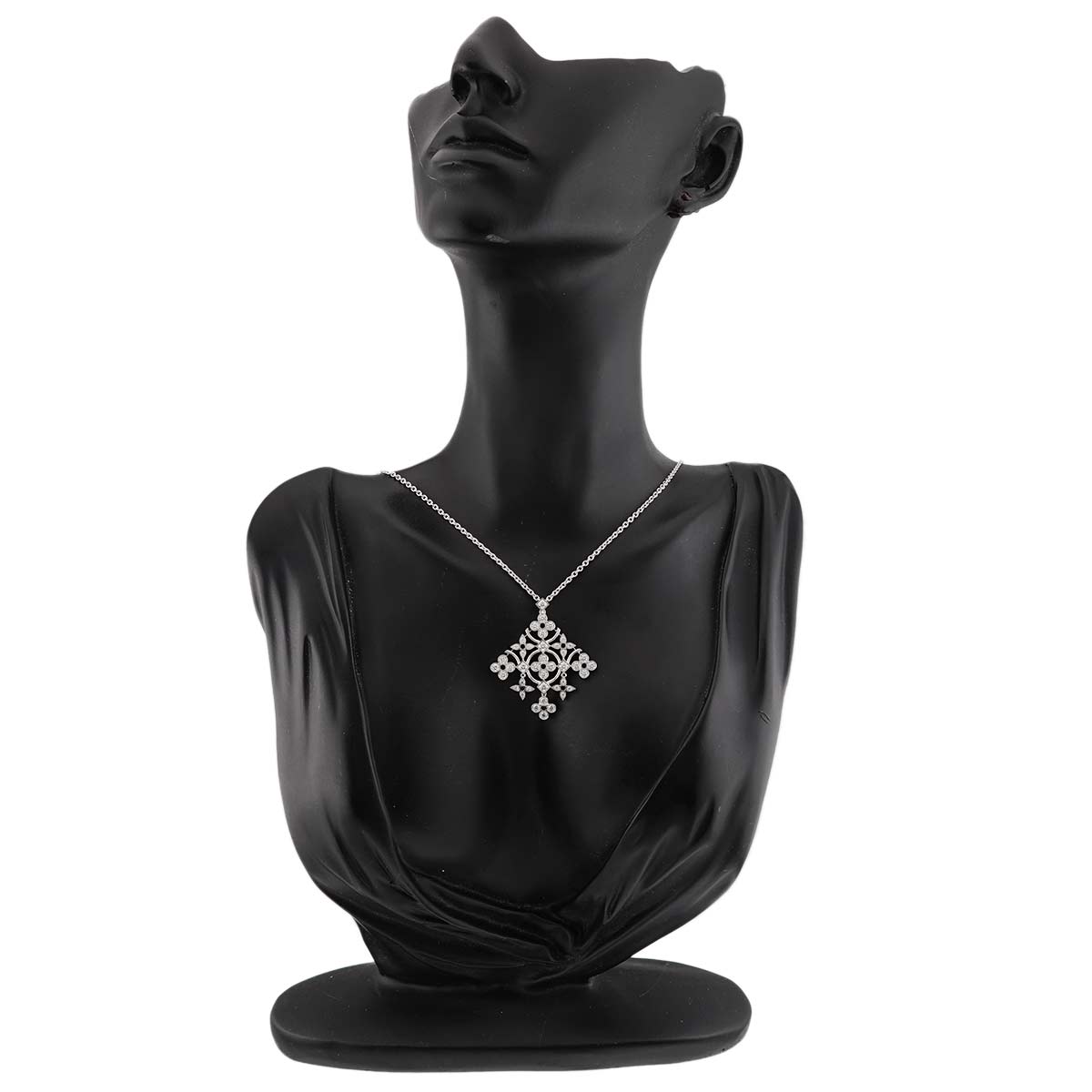 Dentelle Diamond Necklace 18K WG 750