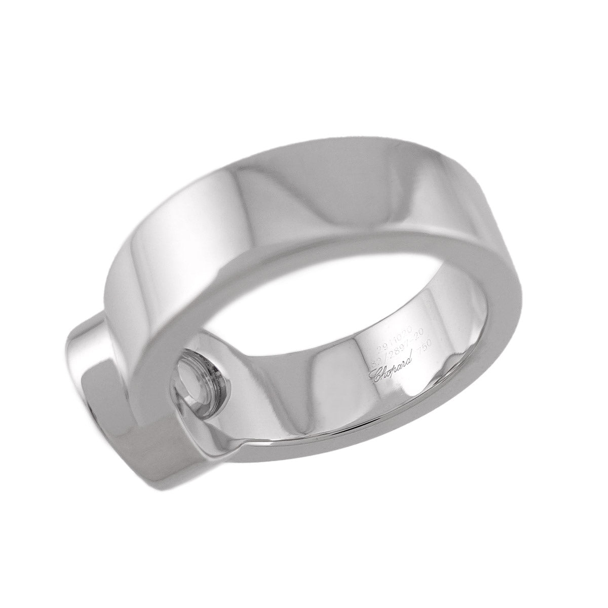 Happy Diamond Heart Ring 18K WG 750 Size4.75-5(US)