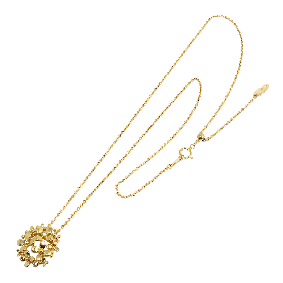Diamond 0.08ct Necklace 18K YG 750
