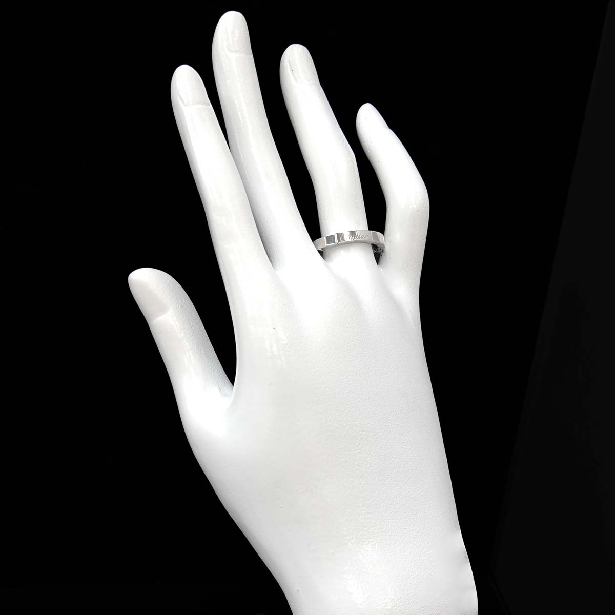 Laniere Ring 18K White Gold 750 Size55 6.75(US)