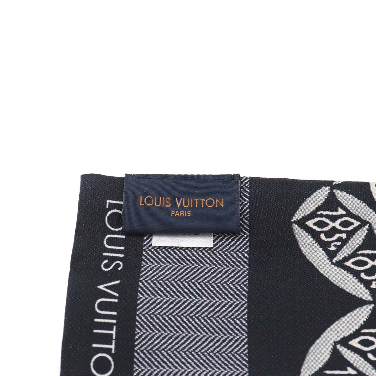 Since 1854 Bandeau Scarf Silk 100% Black White MP2825