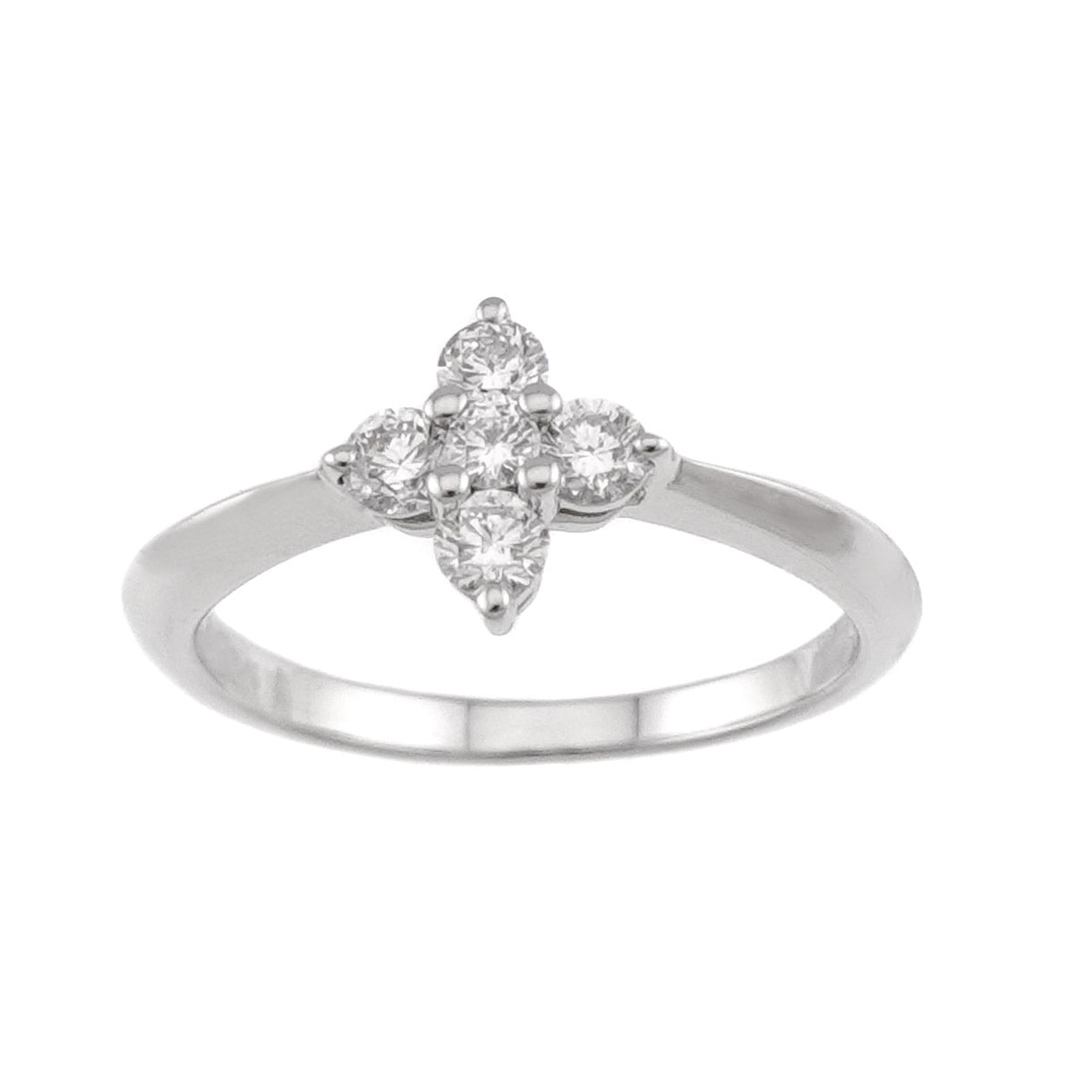Diamond 0.21ct Ring 18K WG 750 size4(US)