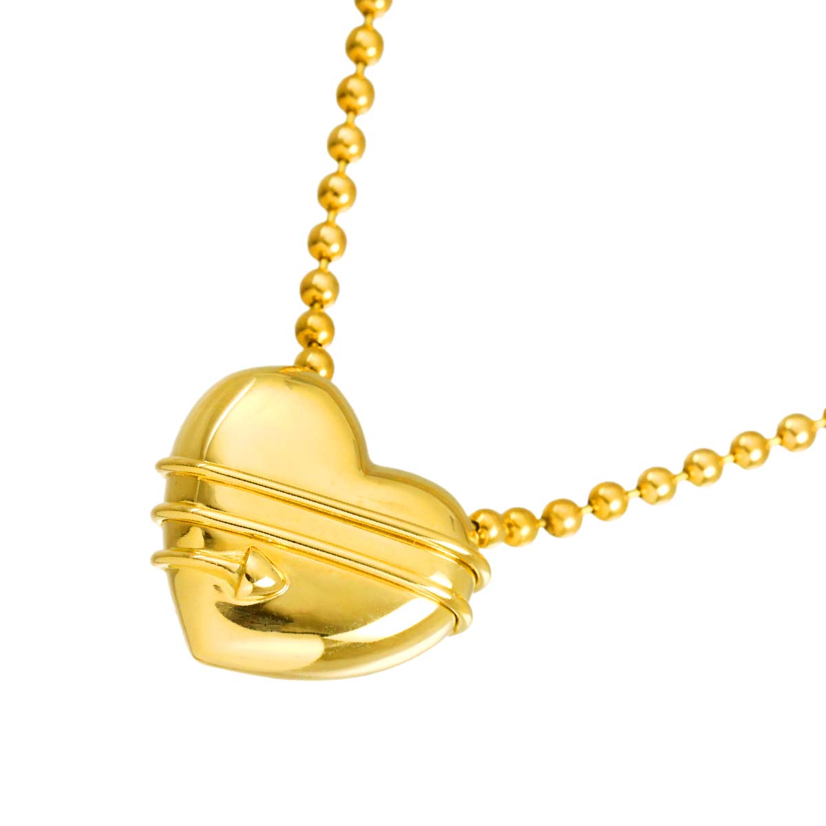 Heart and arrow Necklace 18K YG 750