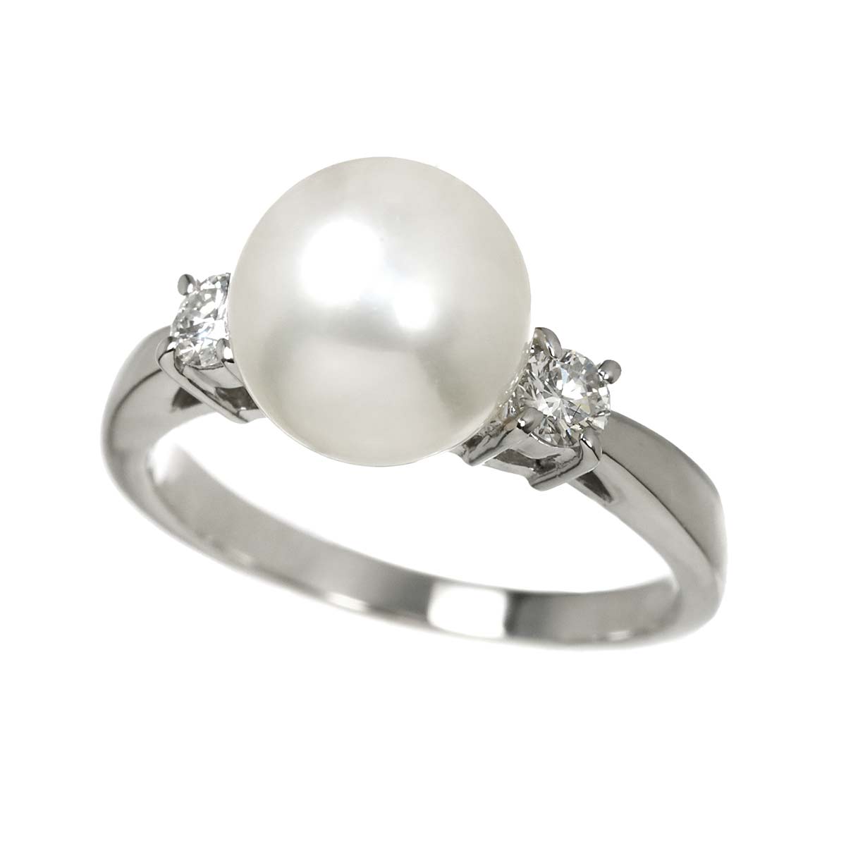 Akoya Pearl 8.8mm Diamond Ring Platinum size5.25(US)