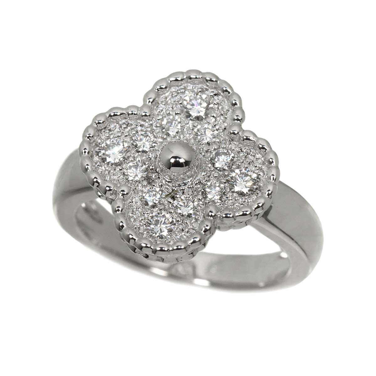 VintageAlhambra Diamond Ring 18K WG 750 48 4.5(US)